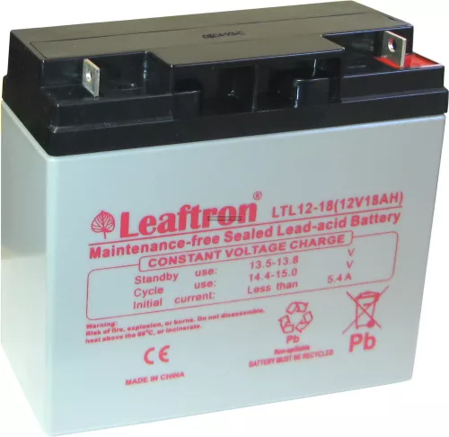 Zselés akkumulátor Leaftron LTL12-18 (12V 18Ah)