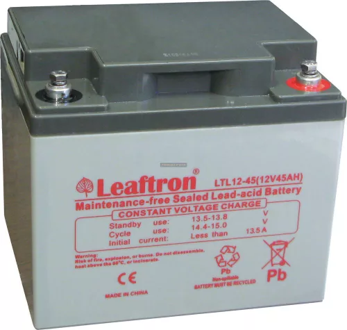 Zselés akkumulátor Leaftron LTL12-45 (12V 45Ah)