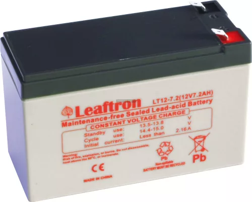 Zselés akkumulátor Leaftron LT12-7,2 T2 (12V 7,2Ah)