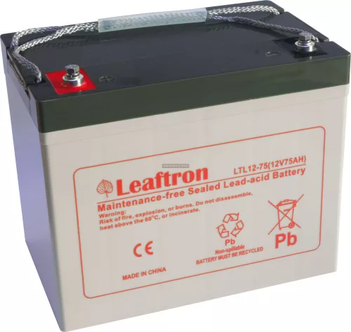 Zselés akkumulátor Leaftron LTL12-75 (12V 75Ah)