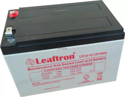 Zselés akkumulátor Leaftron LTC12-15 T2 (12V/15Ah)
