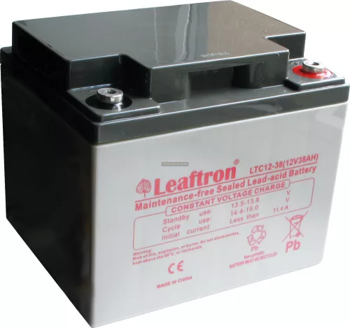 Zselés akkumulátor Leaftron LTC12-38 (12V 38Ah)