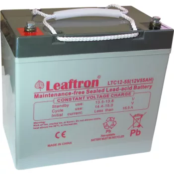 Zselés akkumulátor Leaftron LTC12-55 (12V 55Ah)