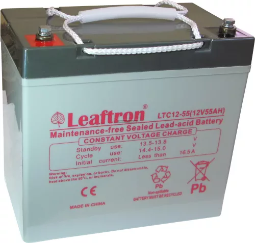 Zselés akkumulátor Leaftron LTC12-55 (12V 55Ah)