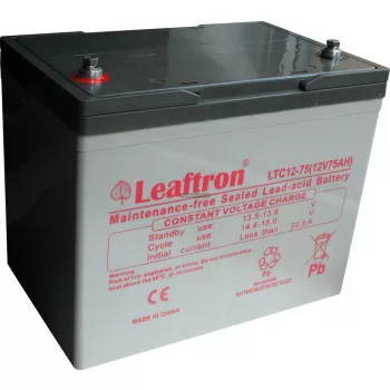 Zselés akkumulátor Leaftron LTC12-75 (12V 75Ah)