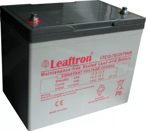 Zselés akkumulátor Leaftron LTC12-75 (12V 75Ah)