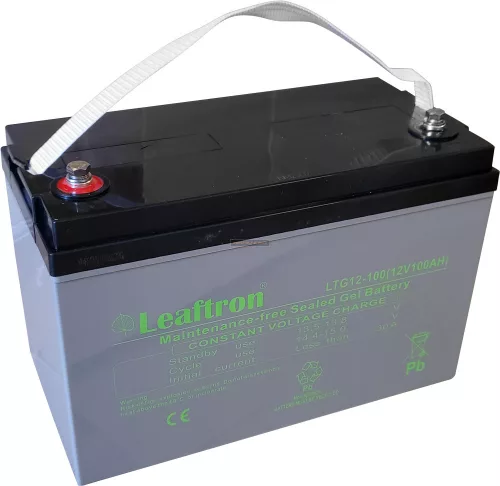 Zselés akkumulátor Leaftron LTG12-100L (12V/100Ah)