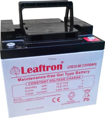 Zselés Akkumulátor Leaftron LTG12-50 (12V 50Ah)
