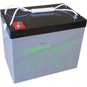 Zselés akkumulátor Leaftron LTG12-75 (12V/75Ah)