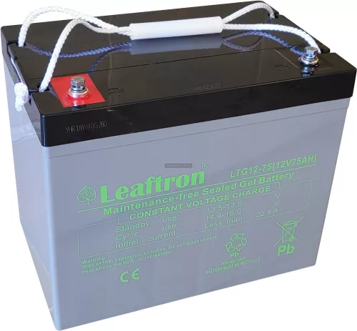 Zselés akkumulátor Leaftron LTG12-75 (12V/75Ah)