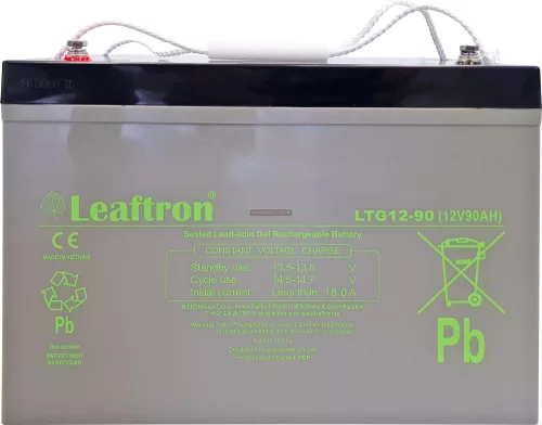 Zselés akkumulátor Leaftron LTG12-90 (12V/90Ah)