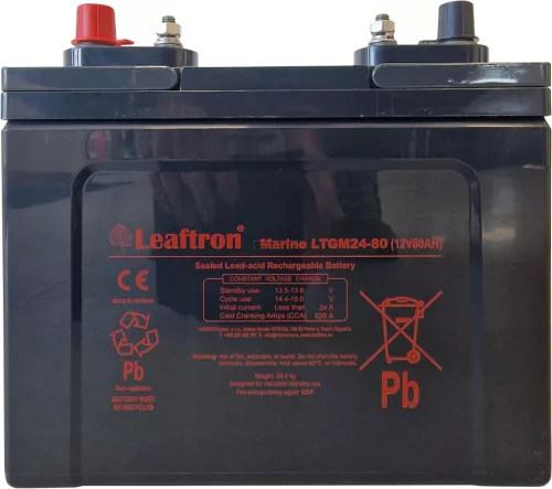 Zselés akkumulátor Leaftron LTGM24-80 (12V/80Ah)