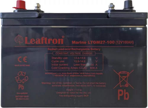 Zselés akkumulátor Leaftron LTGM27-100 (12V/100Ah)