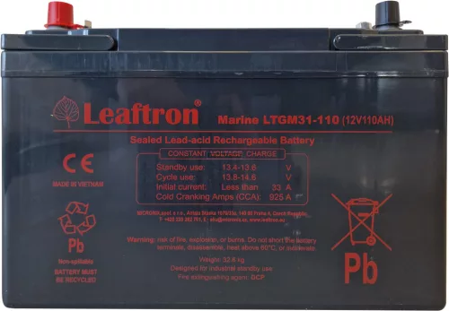 Zselés akkumulátor Leaftron LTGM31-110 (12V/110Ah)