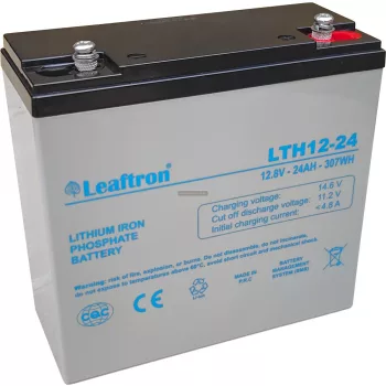 Lítium akkumulátor Leaftron LTH12-24 Lithium (12V/24Ah)
