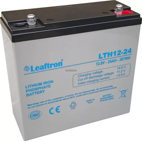 Lítium akkumulátor Leaftron LTH12-24 Lithium (12V/24Ah)