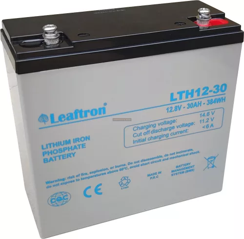 Lítium akkumulátor Leaftron LTH12-30 Lithium (12V/30Ah)