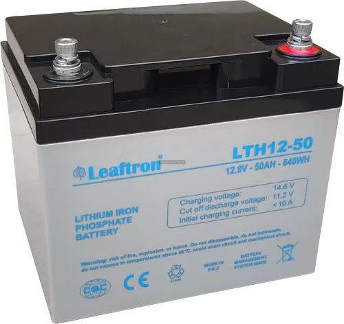 Lítium akkumulátor Leaftron LTH12-50 Lithium (12V/50Ah)