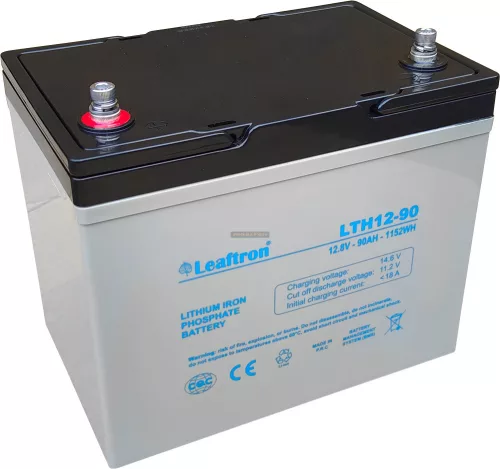 Lítium akkumulátor Leaftron LTH12-90 Lithium (12V/90Ah)
