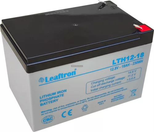 Lítium akkumulátor Leaftron LTH12-18 Lithium (12V/18Ah)