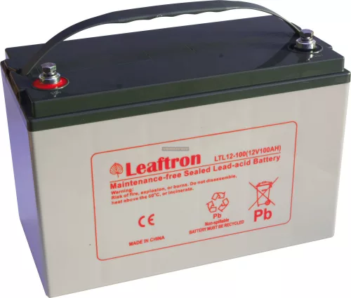 Zselés akkumulátor Leaftron LTL12-100 (12V 100Ah)