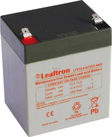 12V 5,4Ah Leaftron zselés akkumulátor 