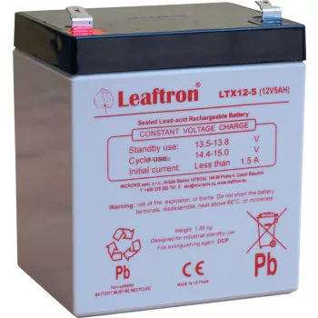Zselés akkumulátor Leaftron LTX12-5 T2 (12V 5Ah)