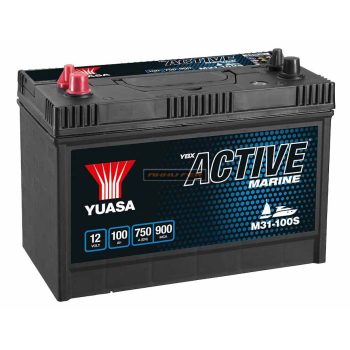 Yuasa munka akkumulátor 12V 100Ah bal+ dupla kivezetés