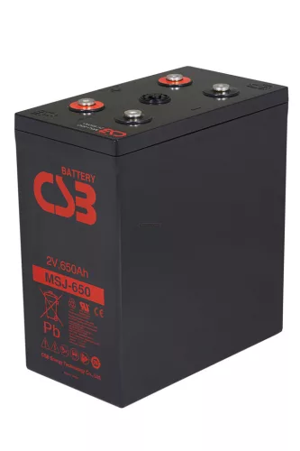 Zselés akkumulátor CSB MSJ650 (2V 682Ah)
