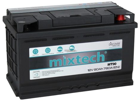 Mixtech 12V 90Ah jobb+ autó akkumulátor