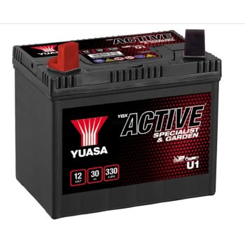 Yuasa fűnyíró traktor akkumulátor 12V 30Ah-330A bal+