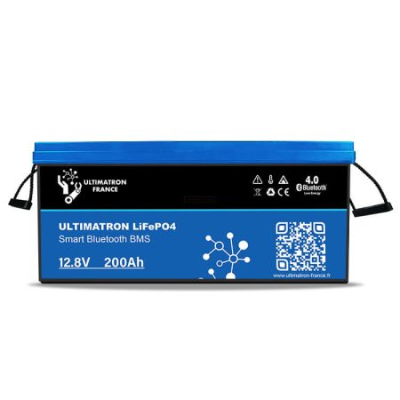 Ultimatron litium akkumulátor 12.8V 200Ah LiFePO4 Smart BMS Bluetooth-al