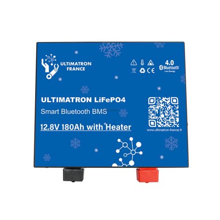 Ultimatron 12.8V 180Ah LiFePO4 Smart BMS Bluetooth-al fűtéssel