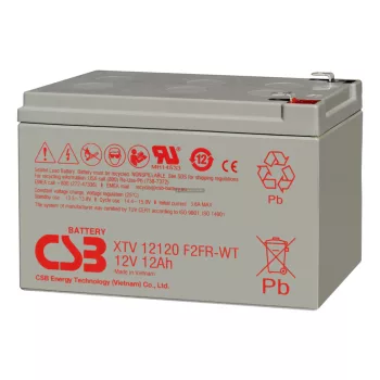 Zselés akkumulátor CSB XTV12120F2FR-WT (12V/12Ah)