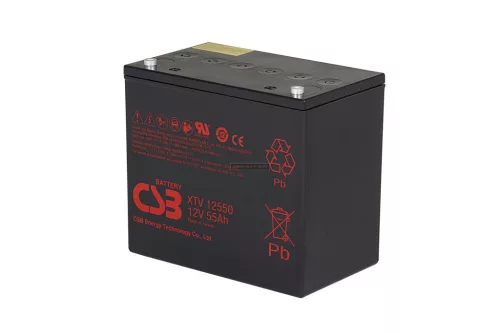 Zselés akkumulátor CSB XTV12550 (12V/55Ah)