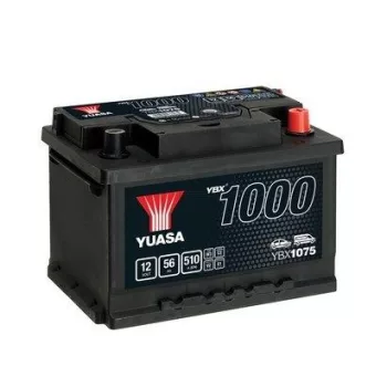   Yuasa Automotive YBX1075 akkumulátor, 12V 56Ah 510A J+ EU, alacsony