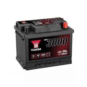   Yuasa Automotive SMF YBX3027 akkumulátor, 12V 62Ah 550A J+ EU, magas
