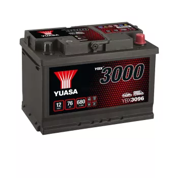 Yuasa SMF YBX3096 akkumulátor, 12V 76Ah 680A J+ EU, magas