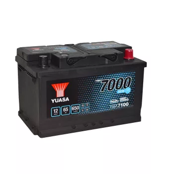   Yuasa EFB Start Stop Plus YBX7100 akkumulátor, 12V 65Ah 650A J+ EU, alacsony