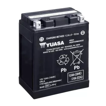 Yuasa YTX14AH-BS motor akkumulátor 12V 12Ah 210A bal+
