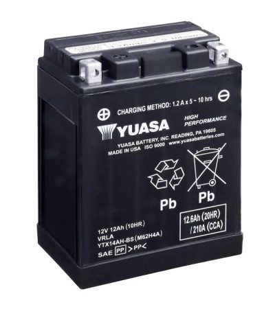 Yuasa YTX14AH-BS motor akkumulátor 12V 12Ah 210A bal+