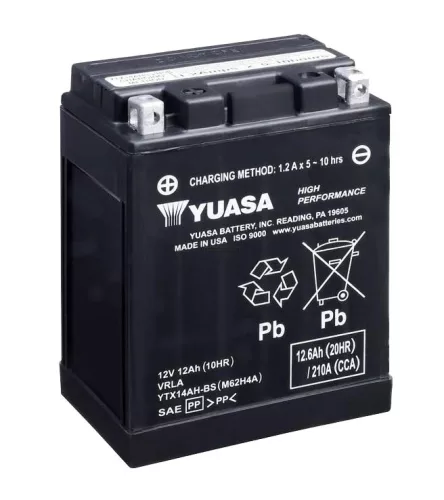 Yuasa motor akkumulátor 12V 14Ah/210A bal+