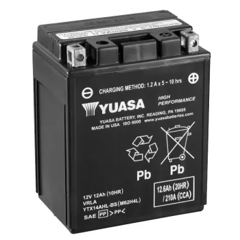 YTX14AHL-BS Yuasa motor akkumulátor 12V 12Ah 210A jobb+ 