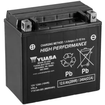 Yuasa YTX14H-BS motor akkumulátor, 12V 12Ah AGM karbantartásmentes