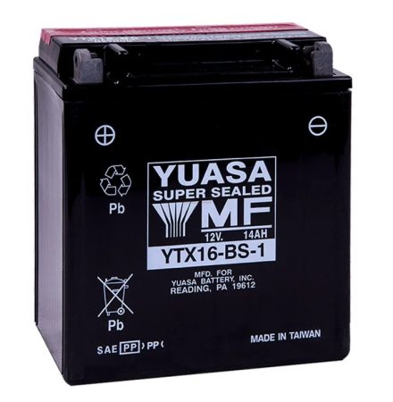 YTX16BS-1 Yuasa motor akkumulátor 12V 14Ah 230A Bal+