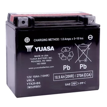 Yuasa motor akkumulátor 12V 18Ah/270A bal+