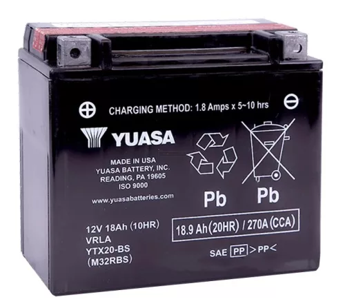 Yuasa motor akkumulátor 12V 18Ah/270A bal+