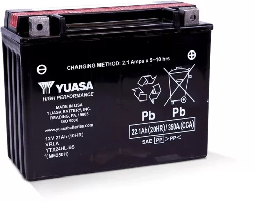 Yuasa motor akkumulátor 12V 21Ah/350A jobb+