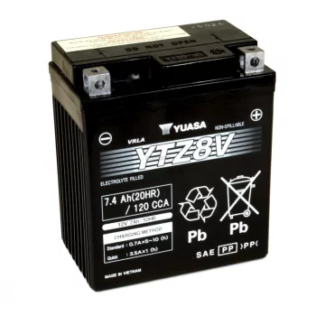 Yuasa motor akkumulátor 12V 7.5Ah/120A jobb+